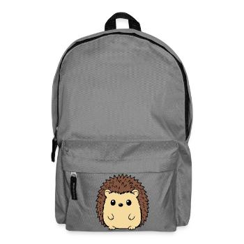 Lustiger Comic Igel Geschenkidee Naturliebhaber z - Rucksack - Mittelgrau - Vorne