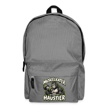Muskelkater als Haustier Gymlife - Rucksack - Mittelgrau - Vorne