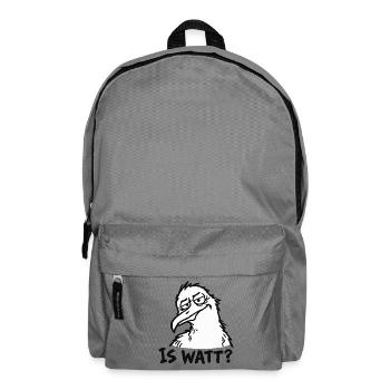 IS WATT? – Misstrauische Möwe - Rucksack - Mittelgrau - Vorne