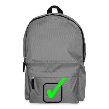 Neon-Grüner Haken Print - Rucksack - Mittelgrau - Vorne