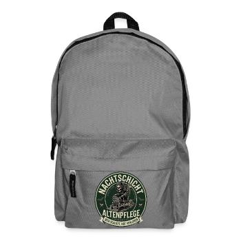 NachtSchicht Altenpflege Grim-Reaper - Rucksack - Mittelgrau - Vorne