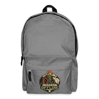 Mission: Offline – Outdoor-Auszeit - Rucksack - Mittelgrau - Vorne