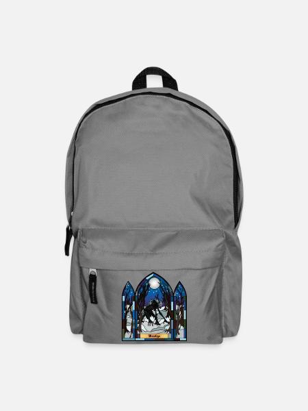 Wendigo Mondschein-Buntglas - Rucksack - Mittelgrau