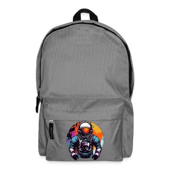 Astronaut im Weltall Bunt - Rucksack - Mittelgrau - Vorne