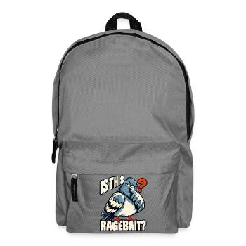 Ragebait Jugendwort 2026 Taube Meme - Rucksack - Mittelgrau - Vorne