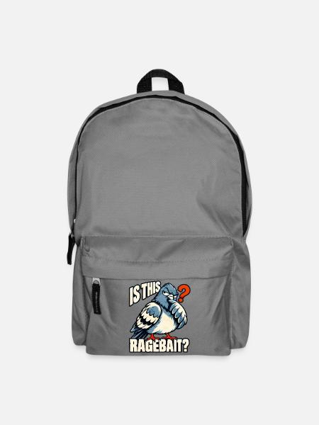 Ragebait Jugendwort 2026 Taube Meme - Rucksack - Mittelgrau
