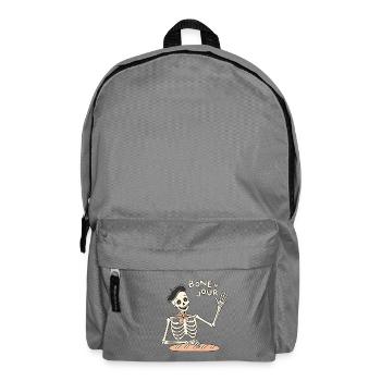 Bone Jour – Skelettgruß - Rucksack - Mittelgrau - Vorne