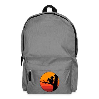 Eichhörnchen Herbst Sonnenuntergang - Rucksack - Mittelgrau - Vorne