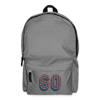 60. 60 ANS. 60e ANNIVERSAIRE. ANNIVERSAIRE 60 ANS. - Sac à dos - gris éléphant - Devant