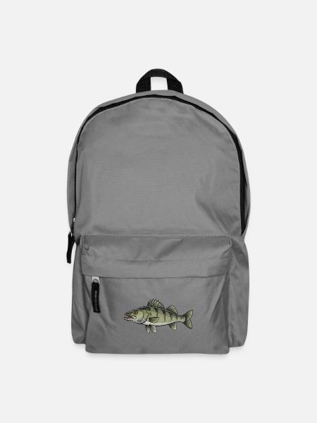 Zander Raubfisch Angeln - Rucksack - Mittelgrau
