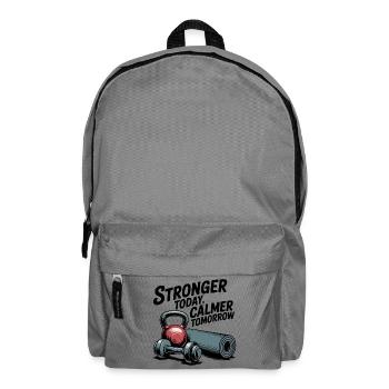 Stronger Today, Calmer Tomorrow – Fit & Zen - Backpack - elephant grey - Front