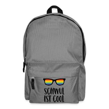 Gay is cool - Backpack - elephant grey - Front