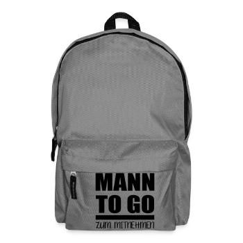 Single lustiger Spruch - Mann to go - Rucksack - Mittelgrau - Vorne