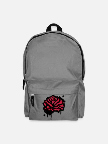 Une rose comme un graffiti - Sac à dos - gris éléphant