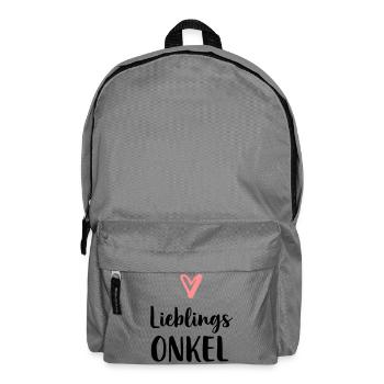 Lieblings Onkel Herz Geschenk Geburtstag - Rucksack - Mittelgrau - Vorne
