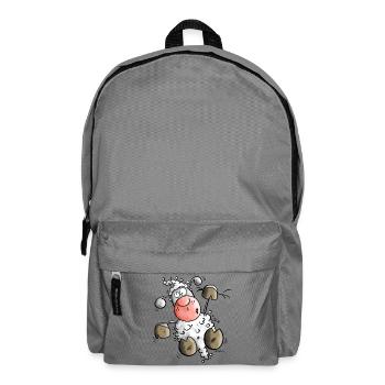 Weißes Schaf hängt ab - Rucksack - Mittelgrau - Vorne