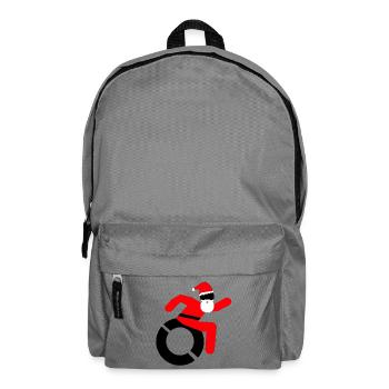 Der Weihnachtsmann im Rollstuhl, extra zu Weihnachten # - Rucksack - Mittelgrau - Vorne