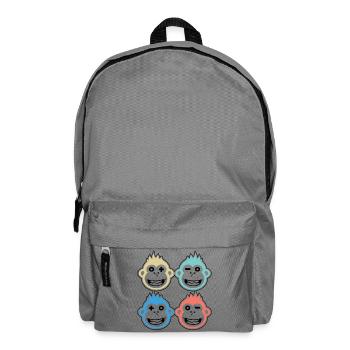4 happy monkeys - Backpack - elephant grey - Front