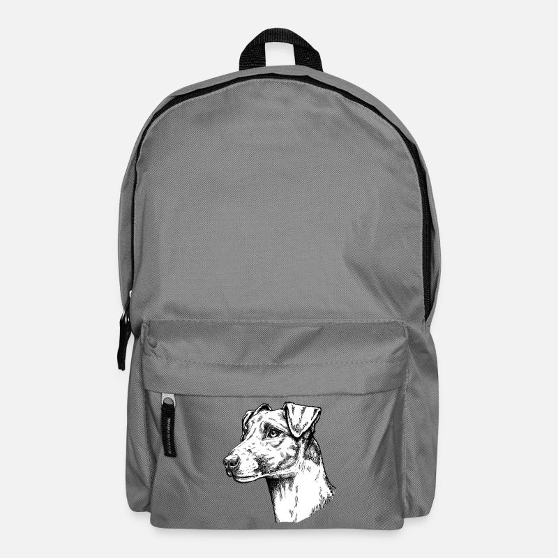 Foxterrier Glatthaar Portrait - Rucksack - Mittelgrau