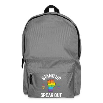 Pride Month - Stand Up. Speak Out. - Backpack - elephant grey - Front