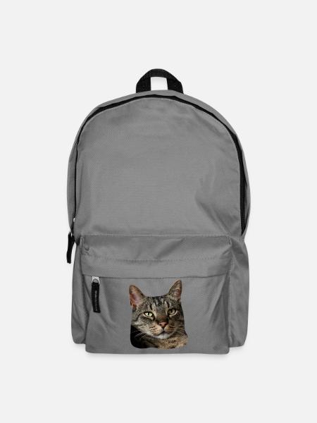 Katze Tigerkatze lustiges Katzenshirt Geschenk - Rucksack - Mittelgrau