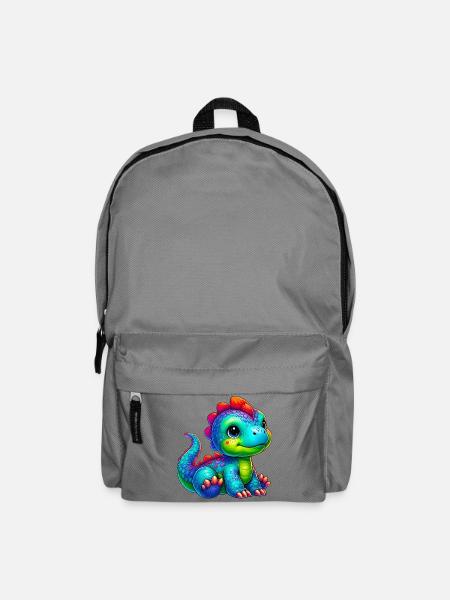 Dinosaurier - Rucksack - Mittelgrau