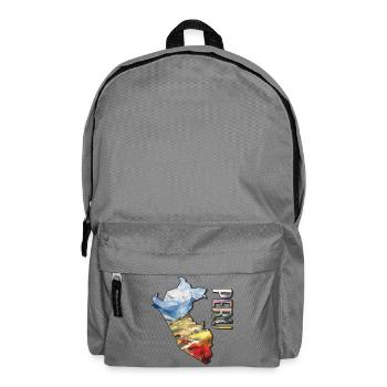 Aquarell Landkarte Peru - Rucksack - Mittelgrau - Vorne