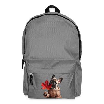 Herbstliche französische Bulldogge - Rucksack - Mittelgrau - Vorne