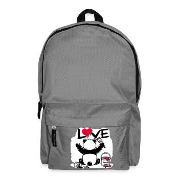 panda loveur - peintre d'amour - Sac à dos - gris éléphant - Devant