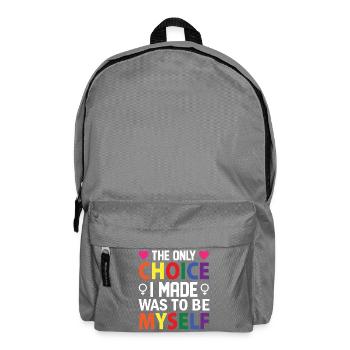 LGBT Pride Month - Die einzige Entscheidung, die ich getroffen habe, war, - Rucksack - Mittelgrau - Vorne