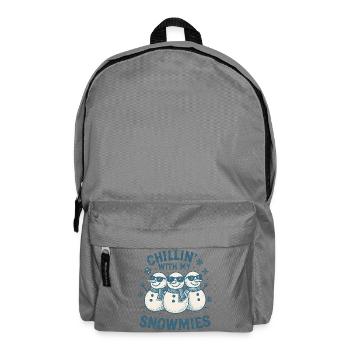 Chillin' With My Snowmen Design - Backpack - elephant grey - Front
