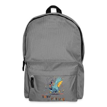 Parrot wants to dance - Backpack - elephant grey - Front