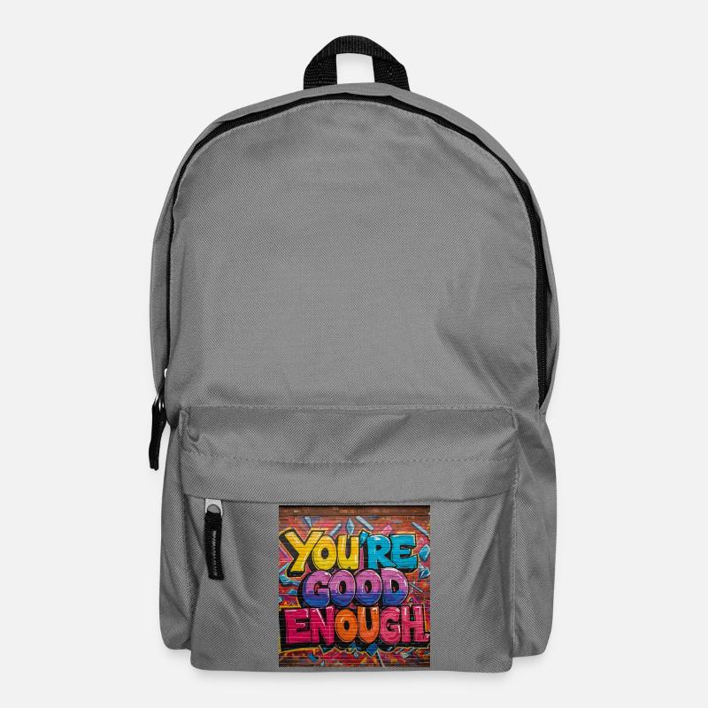 Inspiring Graffiti Text Art - Backpack - elephant grey