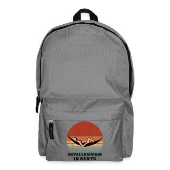 Pension: Metalworker Pensioner, Retired - Backpack - elephant grey - Front