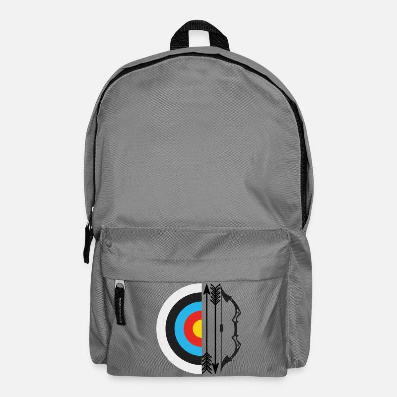 Ziel Bogenschießen Pfeil Bogen Bogenschütze Bogenschießen Sport - Rucksack - Mittelgrau