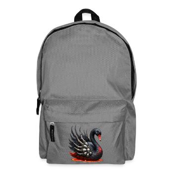 Schwarzer Schwan mit Totenköpfen - Rucksack - Mittelgrau - Vorne