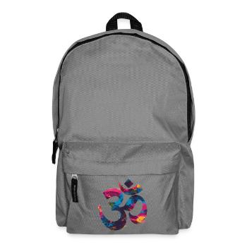 Buntes Om Symbol im Graffiti Style - Rucksack - Mittelgrau - Vorne