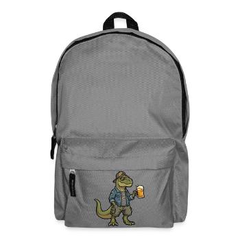 Dino Biertrinker im Denim - Rucksack - Mittelgrau - Vorne