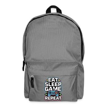 Eat Sleep Game Repeat - Backpack - elephant grey - Front