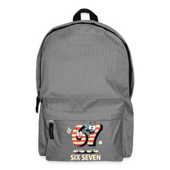 US Flag 67 Memes Six Seven - Backpack - elephant grey - Front
