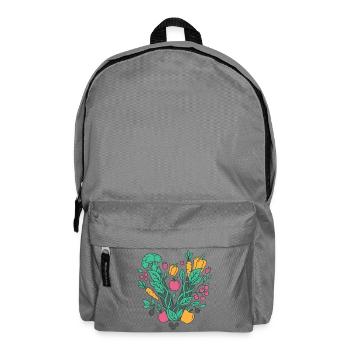 Fresh Garden Vegetable Motif - Backpack - elephant grey - Front