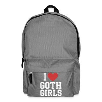 Ich liebe Goth Girls - Rucksack - Mittelgrau - Vorne