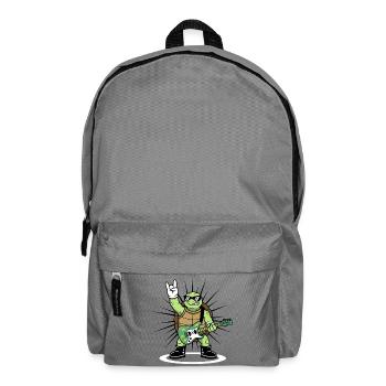 Schildkröte Rock Musik Lustig Geschenk - Rucksack - Mittelgrau - Vorne