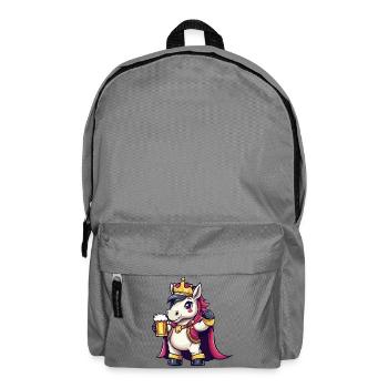 Unicorn Beer King - Backpack - elephant grey - Front