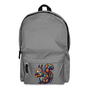 Buntes Eichhörnchen Herbstzauber Nuss Waldbewohner - Rucksack - Mittelgrau - Vorne