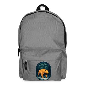 Northern Lights Bear in the Forest - Backpack - elephant grey - Front