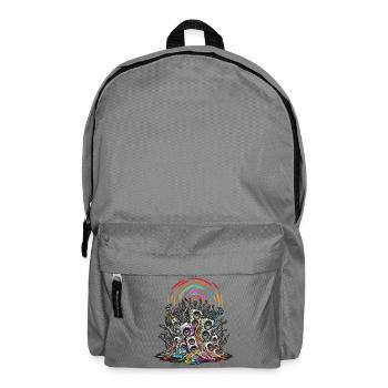 Psychedelischer Sprecher - Rucksack - Mittelgrau - Vorne