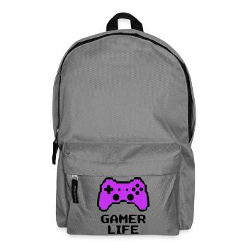 Knalliger Gamer Life Controller - Rucksack - Mittelgrau - Vorne