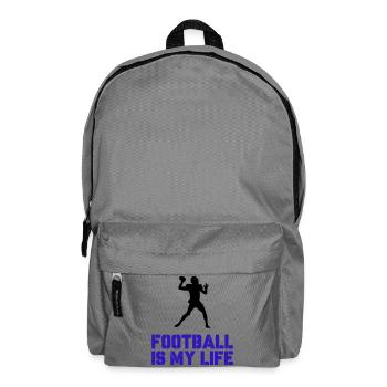 Football is my Life - Backpack - elephant grey - Front