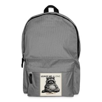 Leave Me Alone Funny Raccoon - Rucksack - Mittelgrau - Vorne